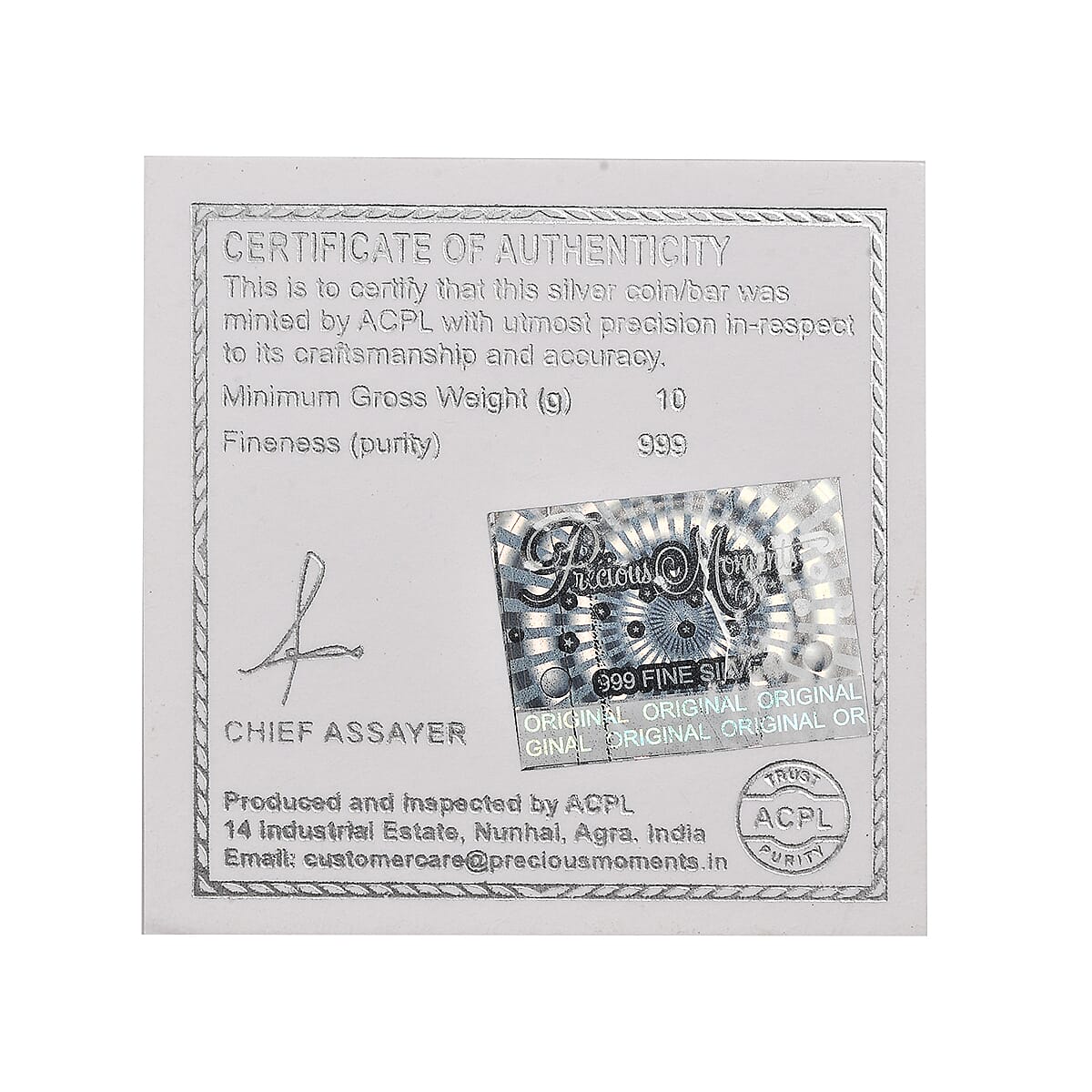 Silver Coin ( 99.9% purity 7989900 4