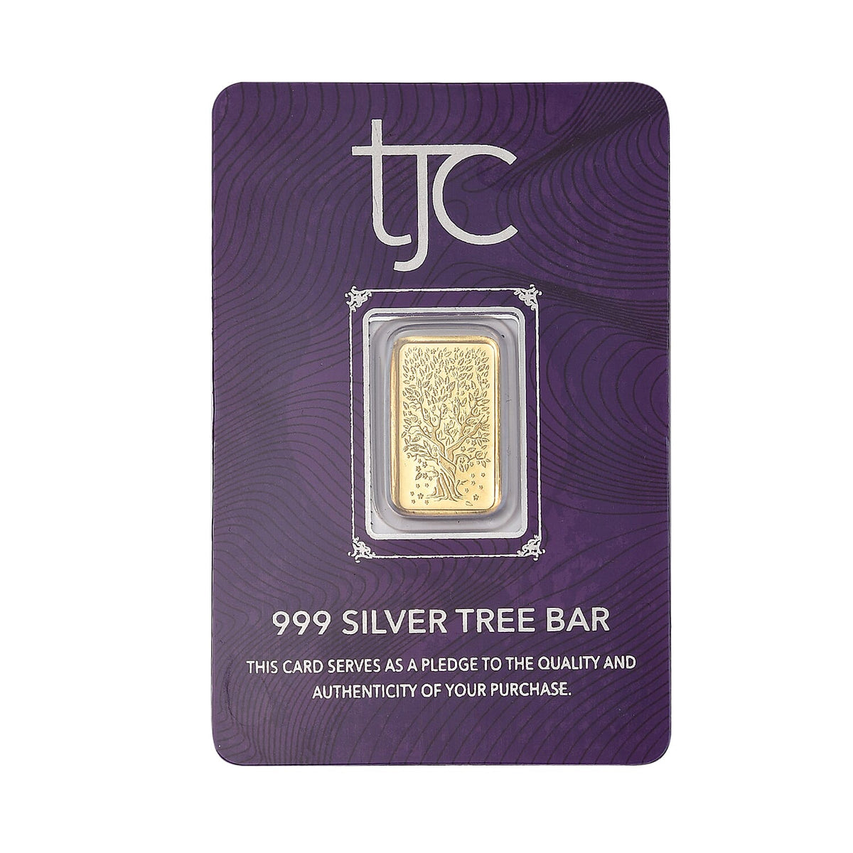 One Time Deal- Pure 999 Silver Bar in Yellow Gold Plating 8135428 2