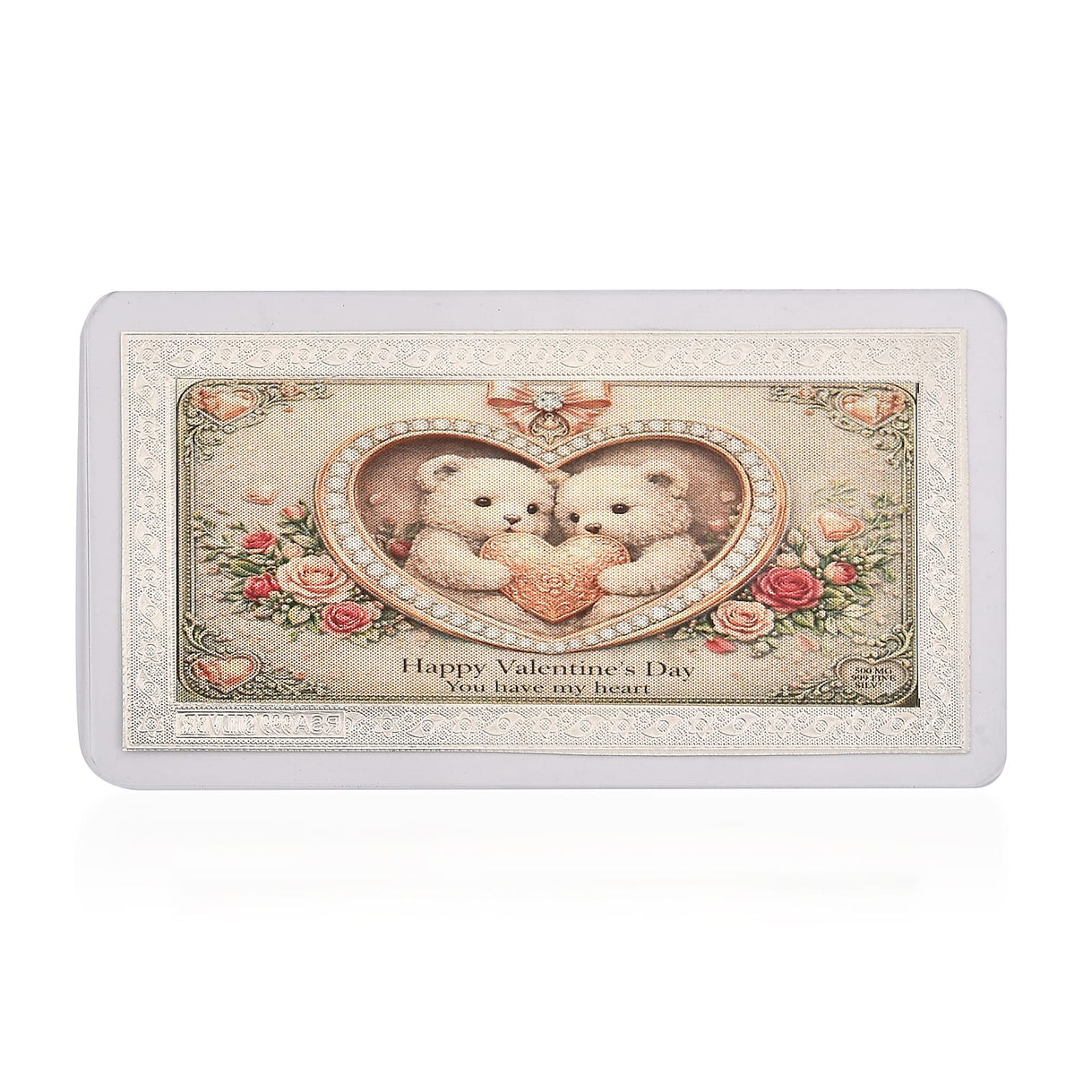 Sterling Silver (99.9% Purity) Teddy Bear Heart Collectible V32514082 3