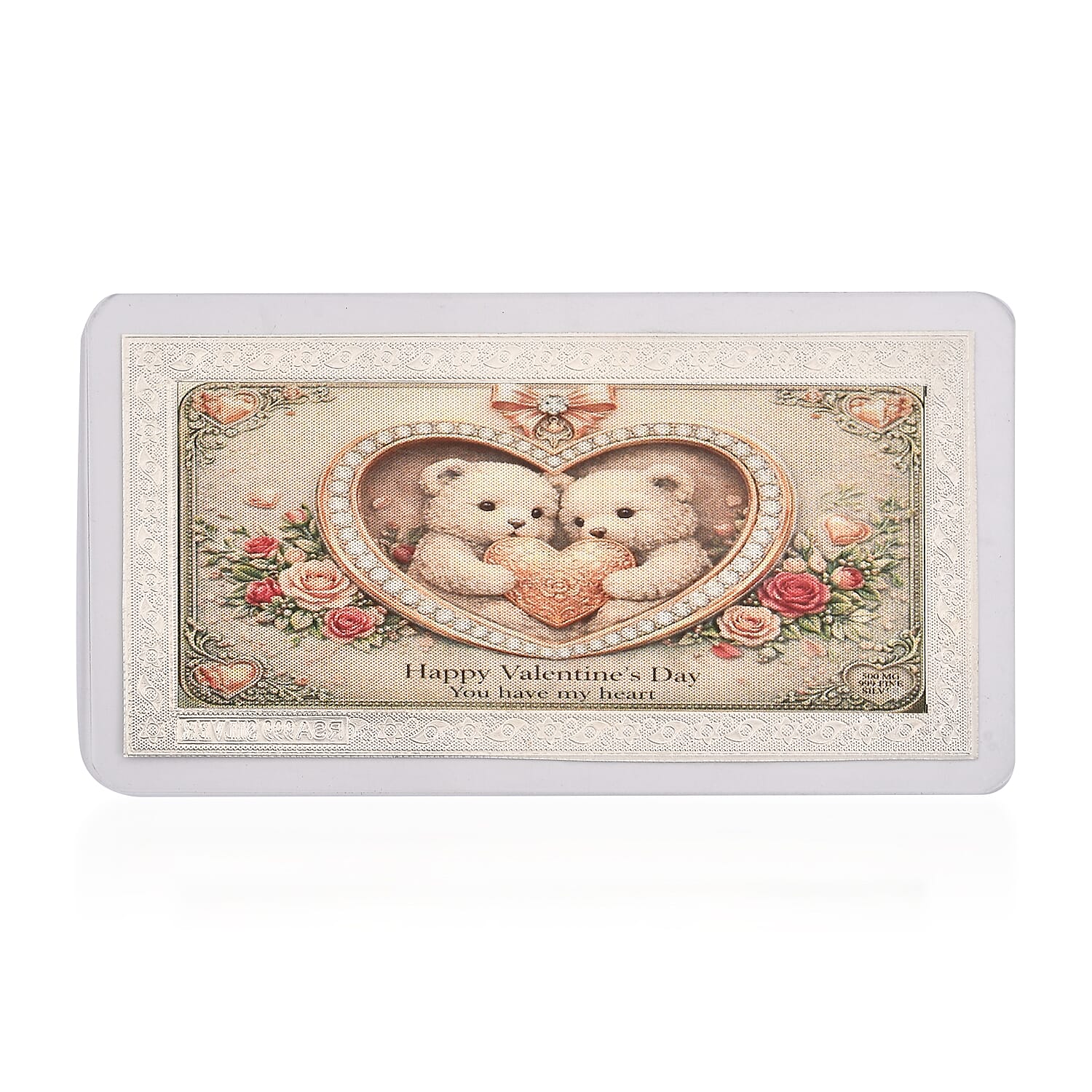 Sterling Silver (99.9% Purity) Teddy Bear Heart Collectible V32514082 3