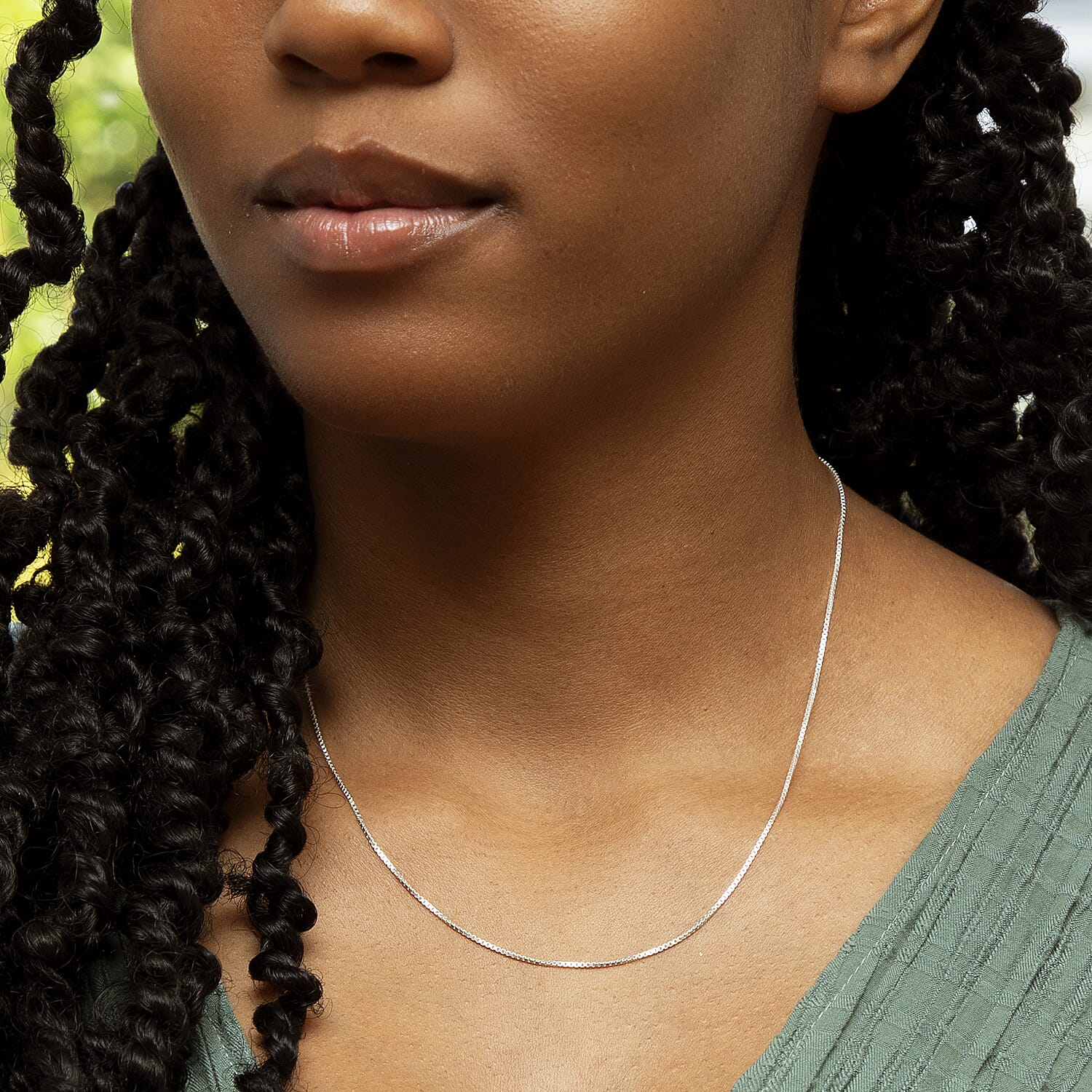 Sterling Silver Adjustable Box Chain 16 Inch - 18 Inch 7618171 1