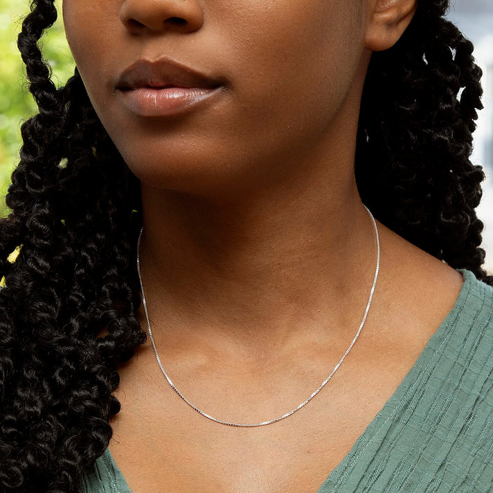 Sterling Silver Adjustable Box Chain 18 Inch - 20 Inch 7618172 2