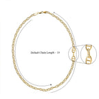 Sterling Silver Anchor Link Necklace (Size - 20) With Lobster Clasp Silver Wt. 19.00 Gms