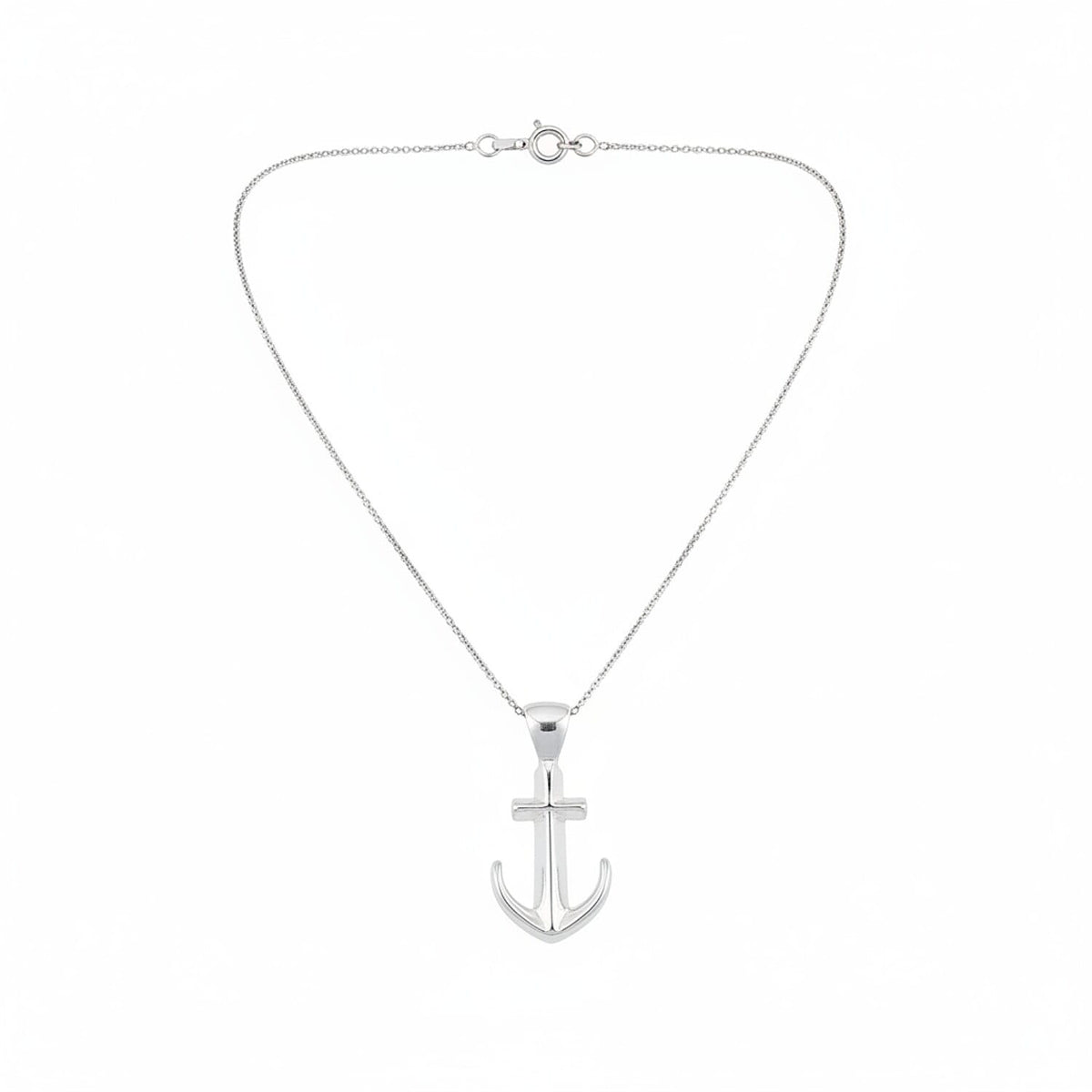 Sterling Silver Anchor Pendant V32730424 0