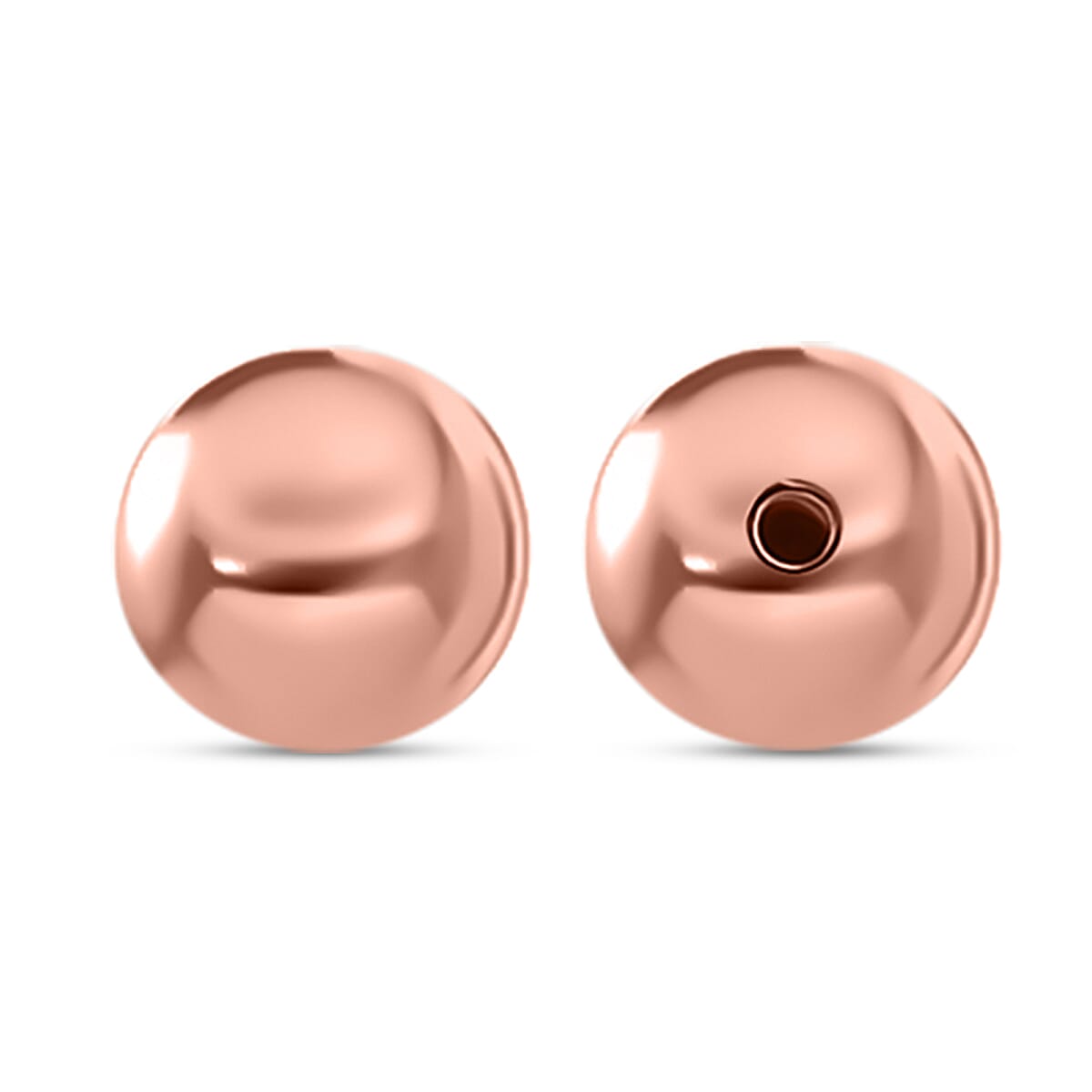 Sterling Silver Ball in Rose Gold Plating V32514974 0