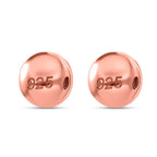 Sterling Silver Ball in Rose Gold Plating