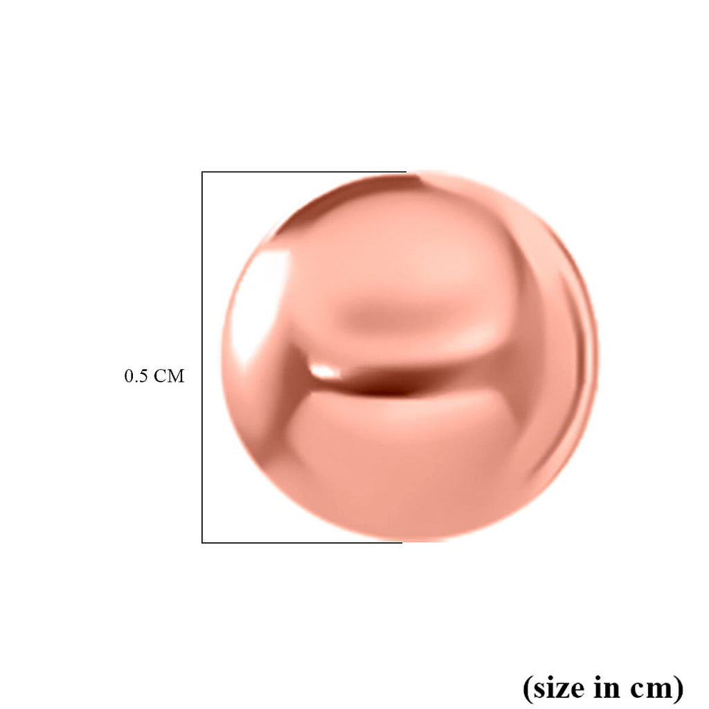 Sterling Silver Ball in Rose Gold Plating
