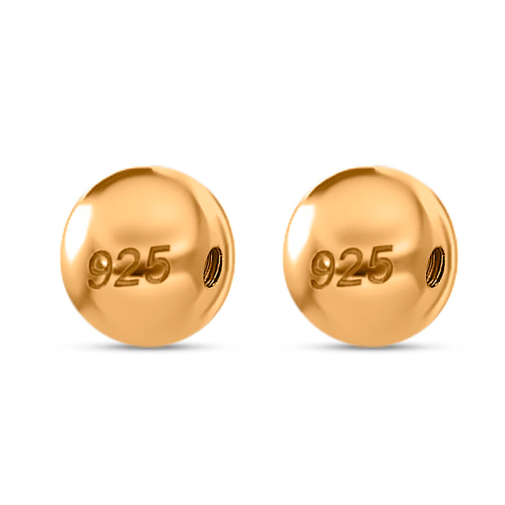 Sterling Silver Ball in Yellow Gold Plating