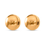 Sterling Silver Ball in Yellow Gold Plating