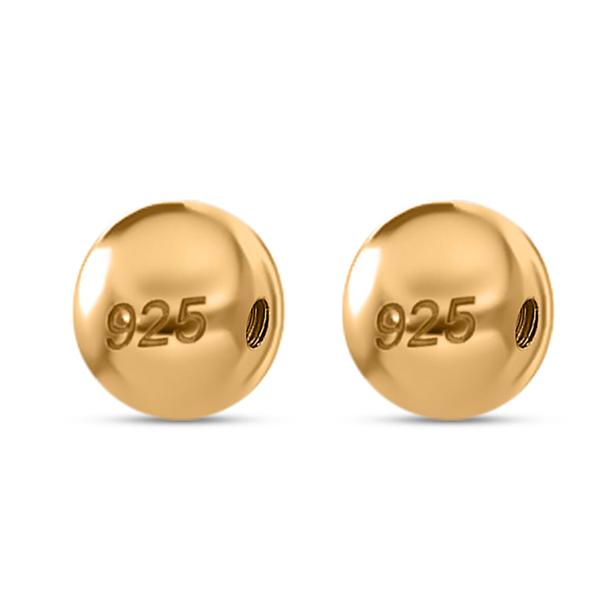 Sterling Silver Ball in Yellow Gold Plating V32514543 4