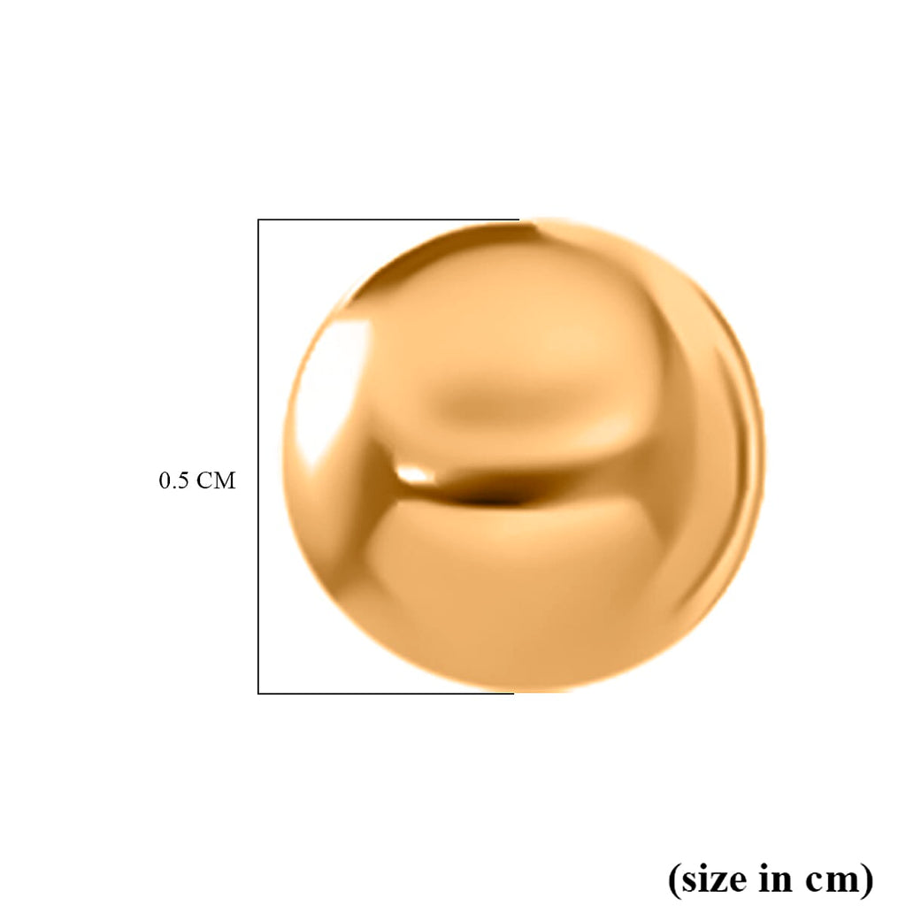 Sterling Silver Ball in Yellow Gold Plating