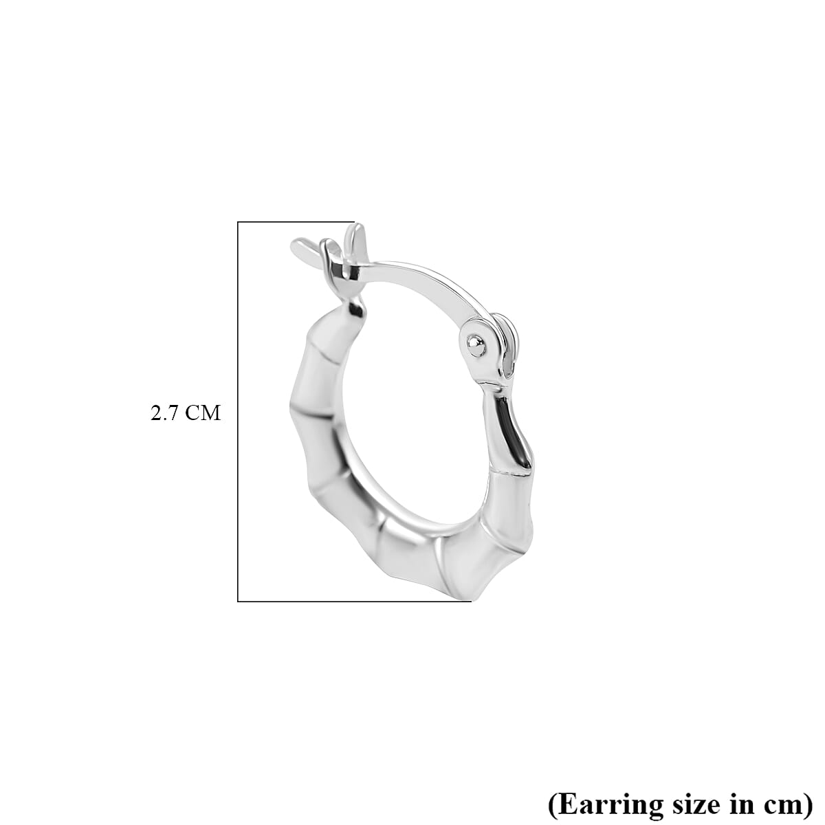 Sterling Silver Bamboo Creole Earrings 7722995 4