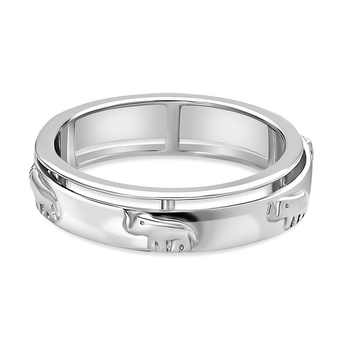 Elephant Spinner Band Ring in Sterling Silver 7264479 5