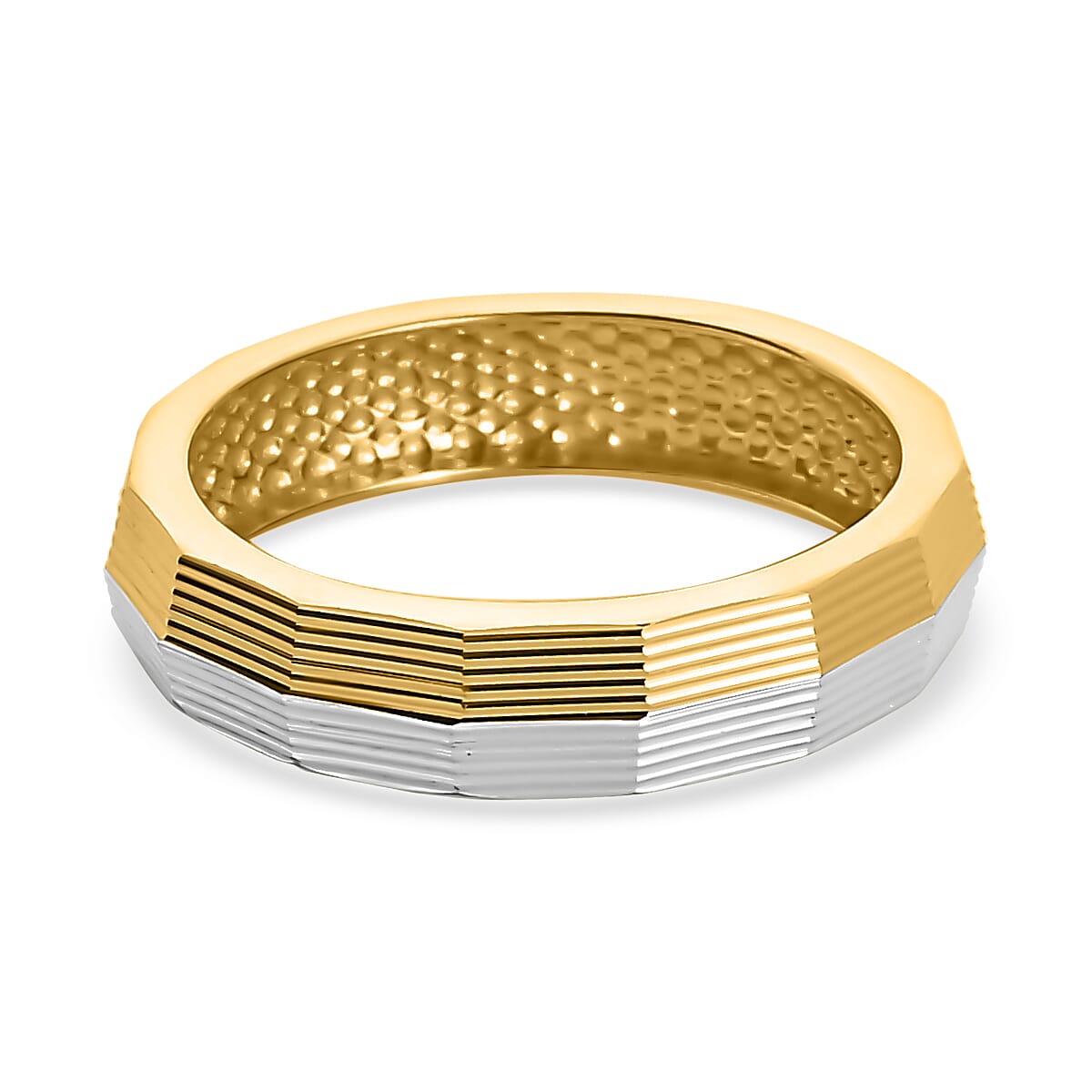Dual Tone Wedding Band Ring in Sterling Silver 7518844 4