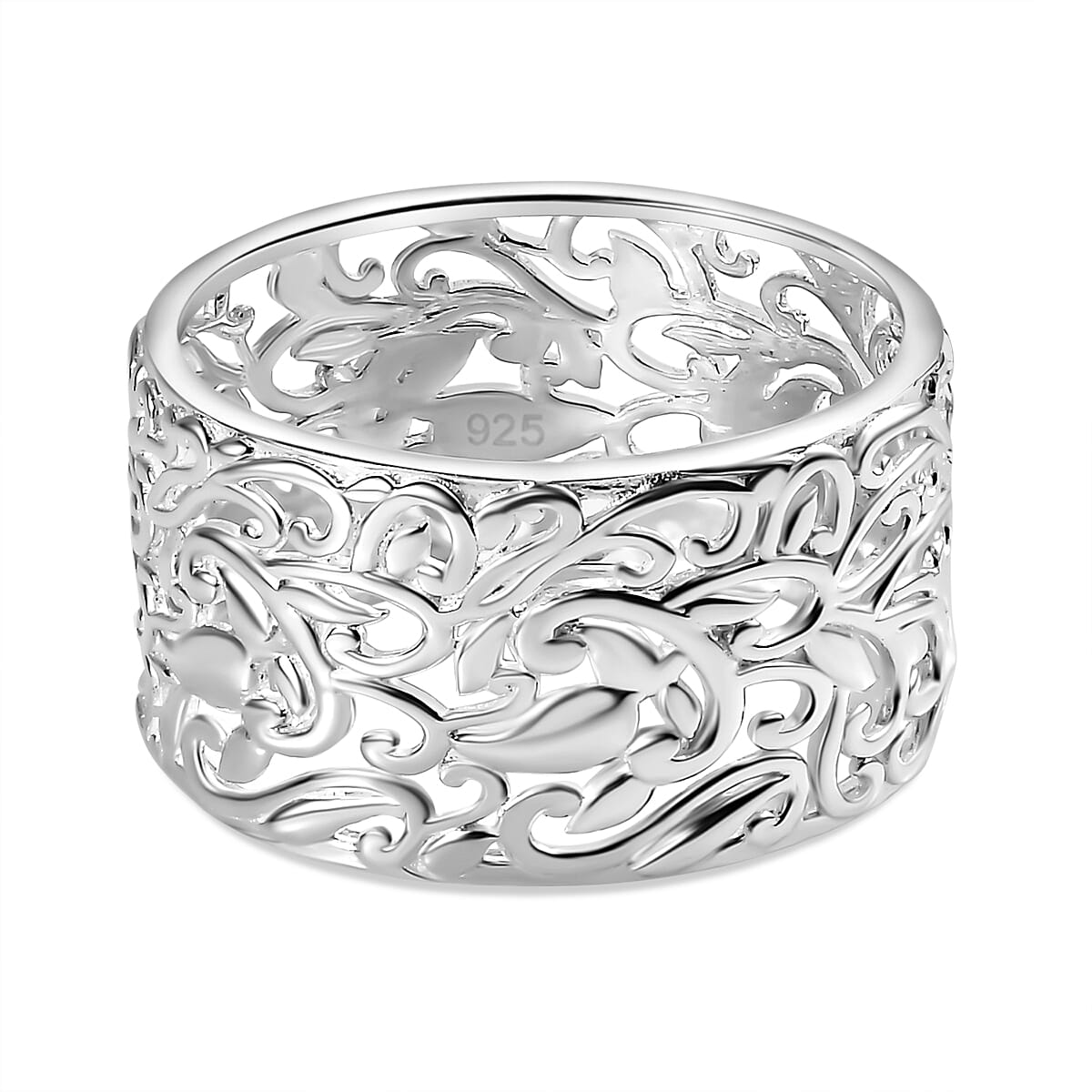 Designer Inpired Milan Closeout Deal - Sterling Silver Filigree Band Ring 7777477 0