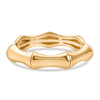 Designer Inspired  - Yellow Gold Overlay Sterling Silver Bamboo Ring