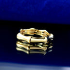 Designer Inspired  - Yellow Gold Overlay Sterling Silver Bamboo Ring