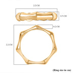 Designer Inspired  - Yellow Gold Overlay Sterling Silver Bamboo Ring