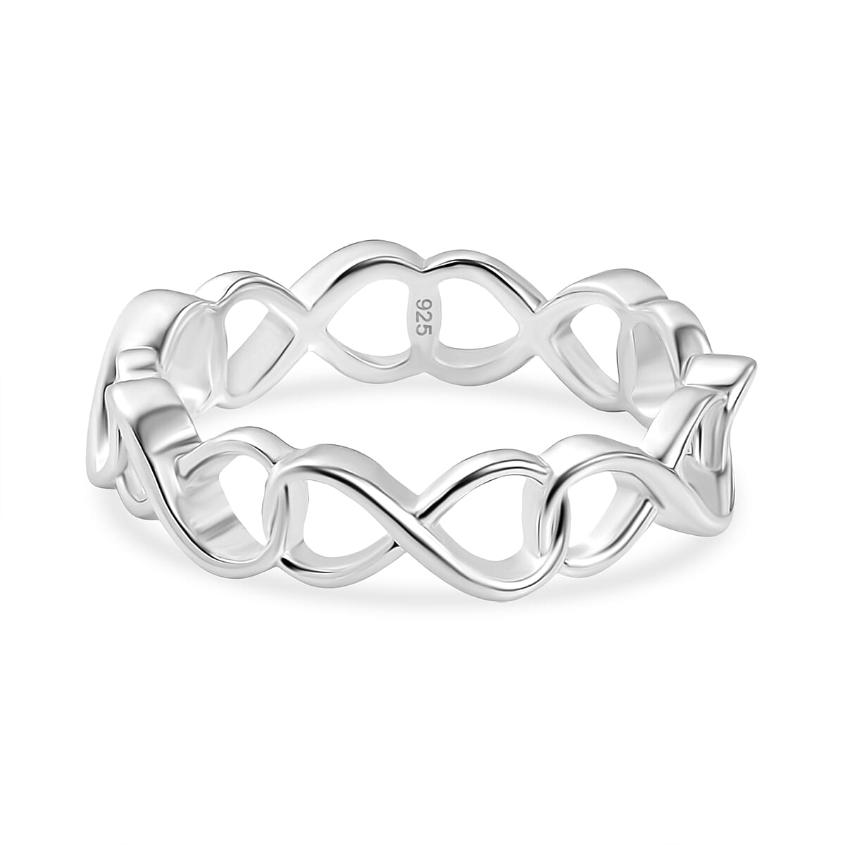 Sterling Silver Infinity Band Ring 8178098 0