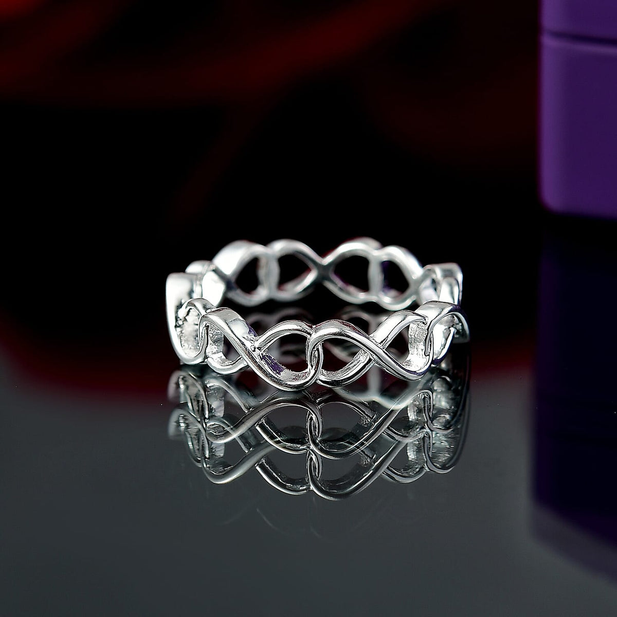 Sterling Silver Infinity Band Ring 8178098 1