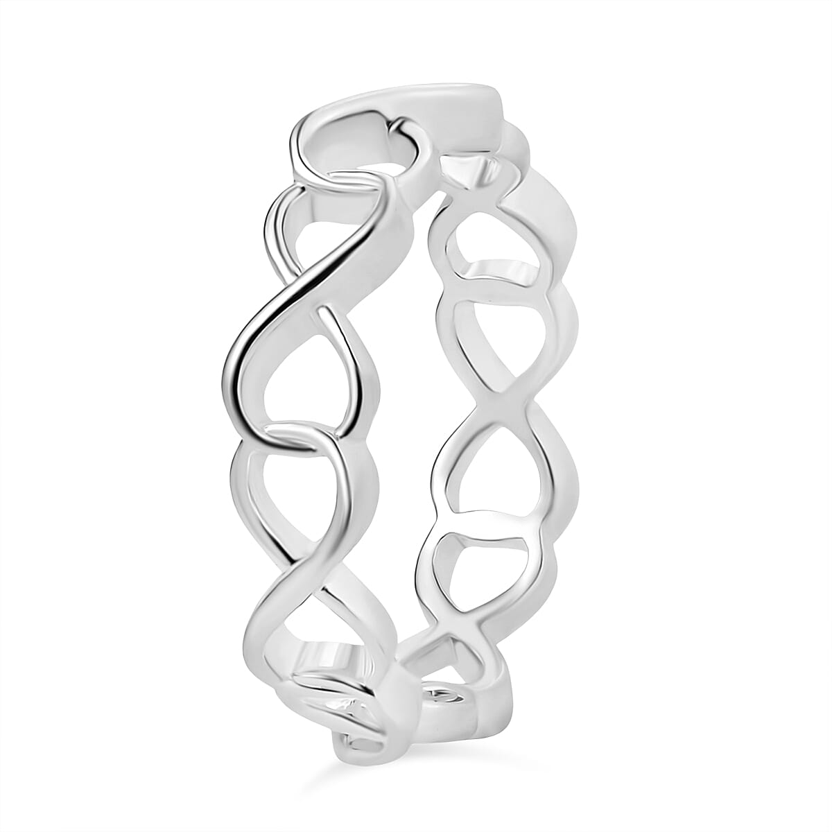 Sterling Silver Infinity Band Ring 8178098 3