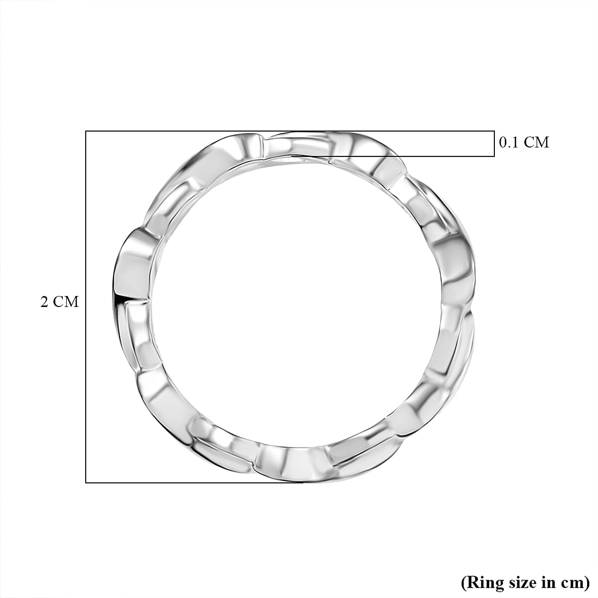 Sterling Silver Infinity Band Ring 8178098 5