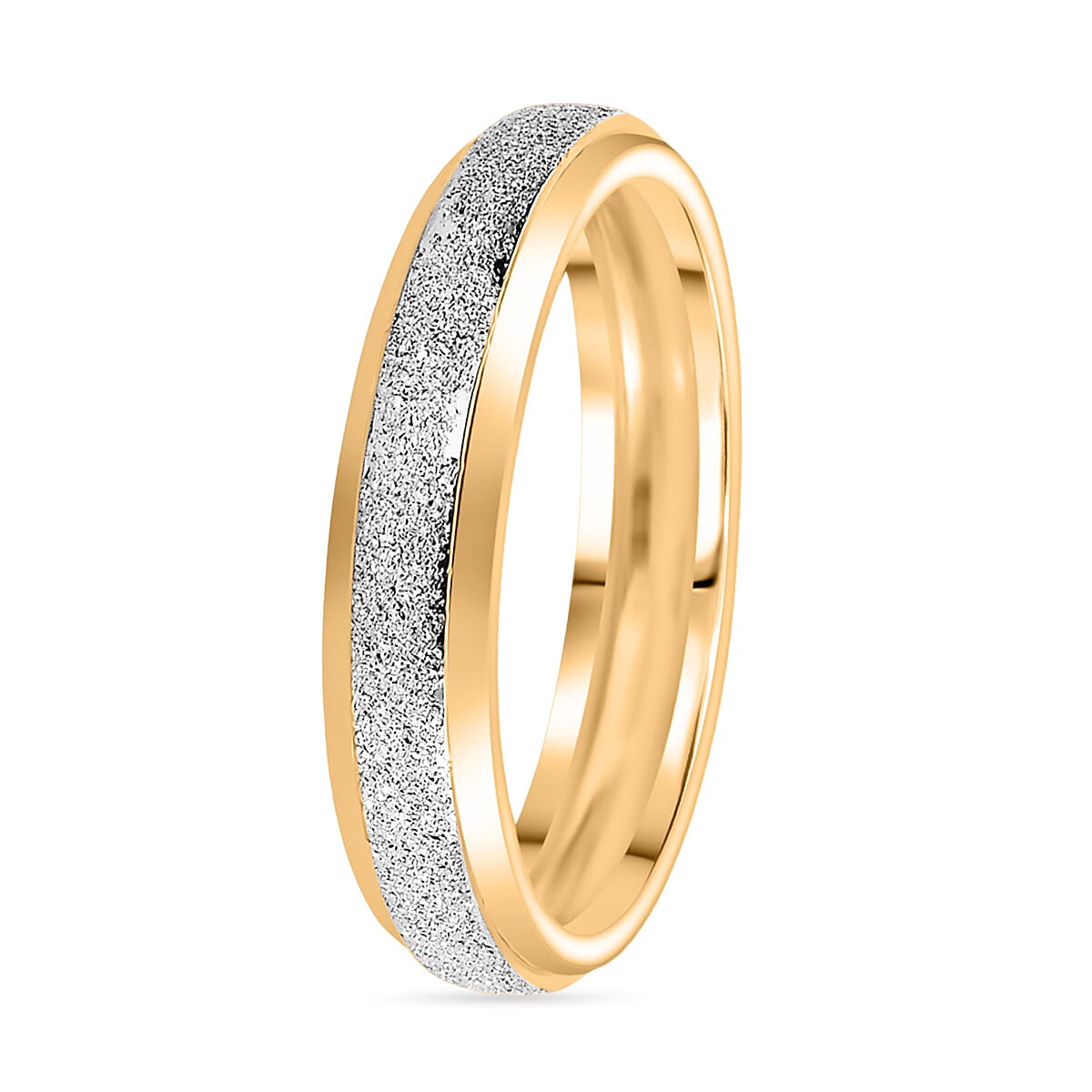 Sterling Silver Band Ring in Yellow Gold Plated &amp; Platinum Overlay 8292498 3