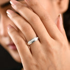 Italian Made- 925 Sterling Silver Band Ring