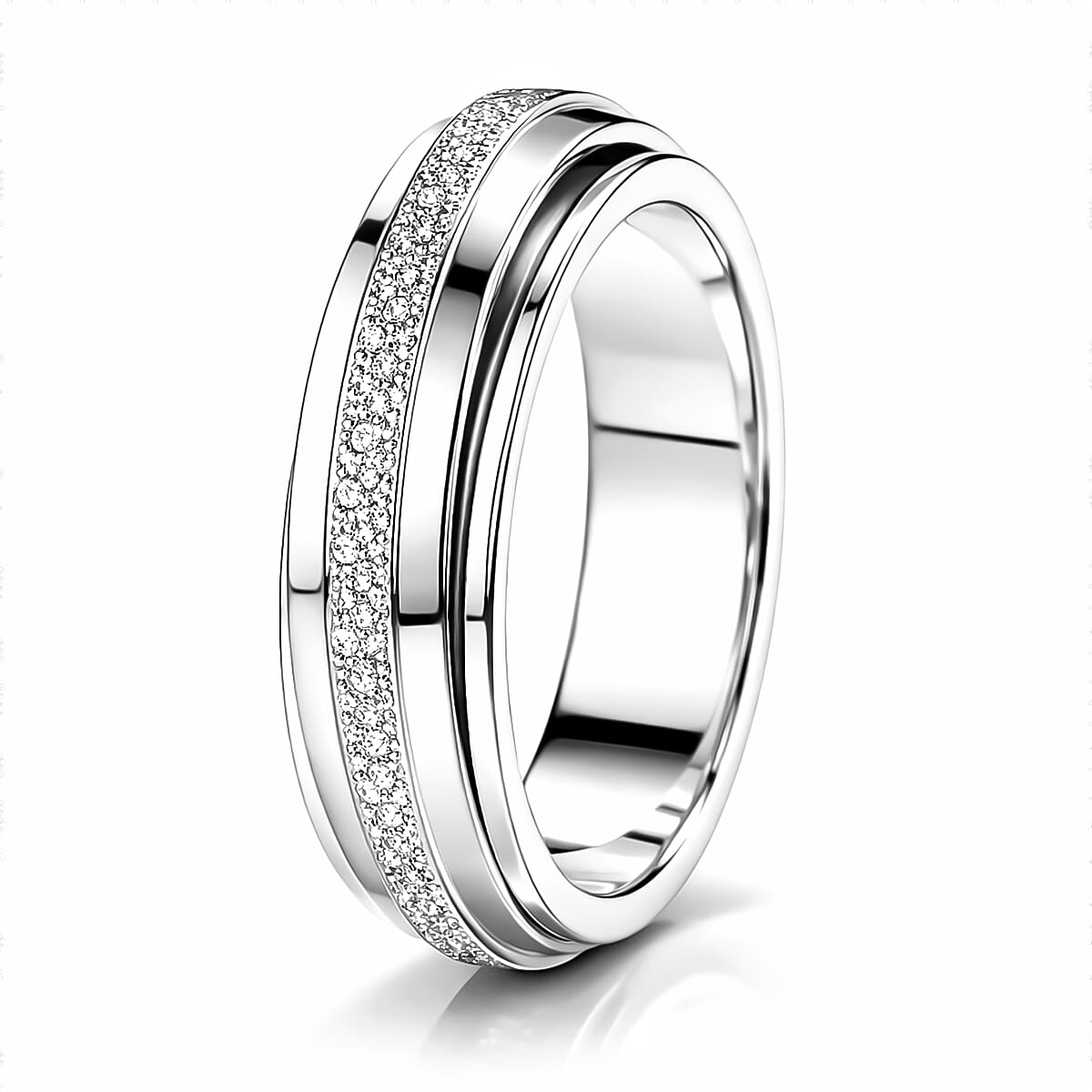 Italian Made- 925 Sterling Silver Band Ring 8292525 4