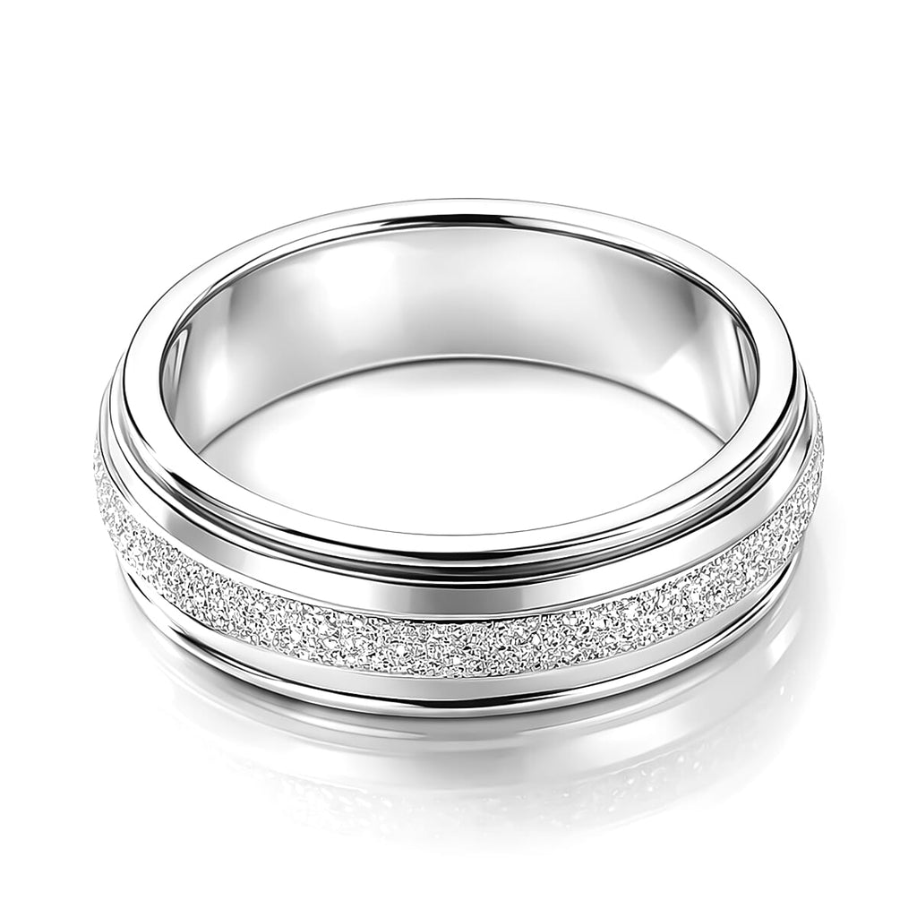 Italian Made- 925 Sterling Silver Band Ring