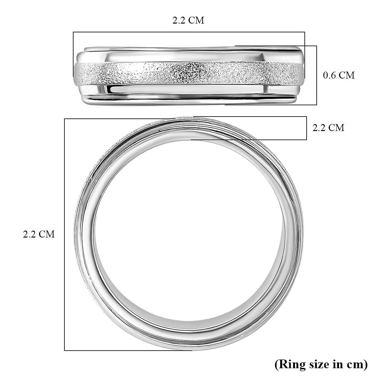 Italian Made- 925 Sterling Silver Band Ring 8292525 6