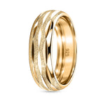 Italian Made Yellow Gold Plated Sterling Silver Band Ring