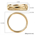 Italian Made Yellow Gold Plated Sterling Silver Band Ring