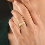 Yellow Gold Plated Sterling Silver Band Ring