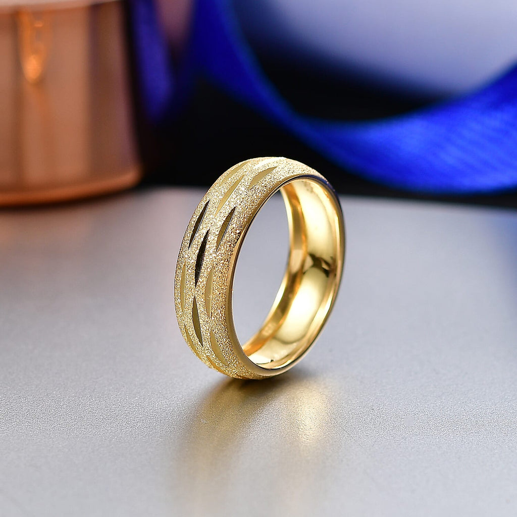 Yellow Gold Plated Sterling Silver Band Ring
