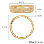 Yellow Gold Plated Sterling Silver Band Ring