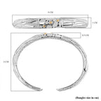 Royal Bali Iconic Edition - Designer Inspired Sterling Silver Unity Bangle with 18K Yellow Gold, Two Tone Wt. 27.25 Gms - 7.5