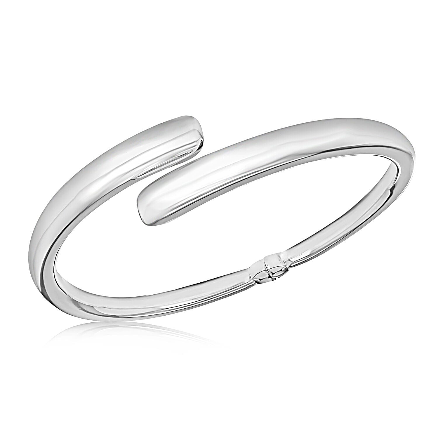 Sterling Silver Crossover Hinged Bangle (Size - 6-7) 7312524 0