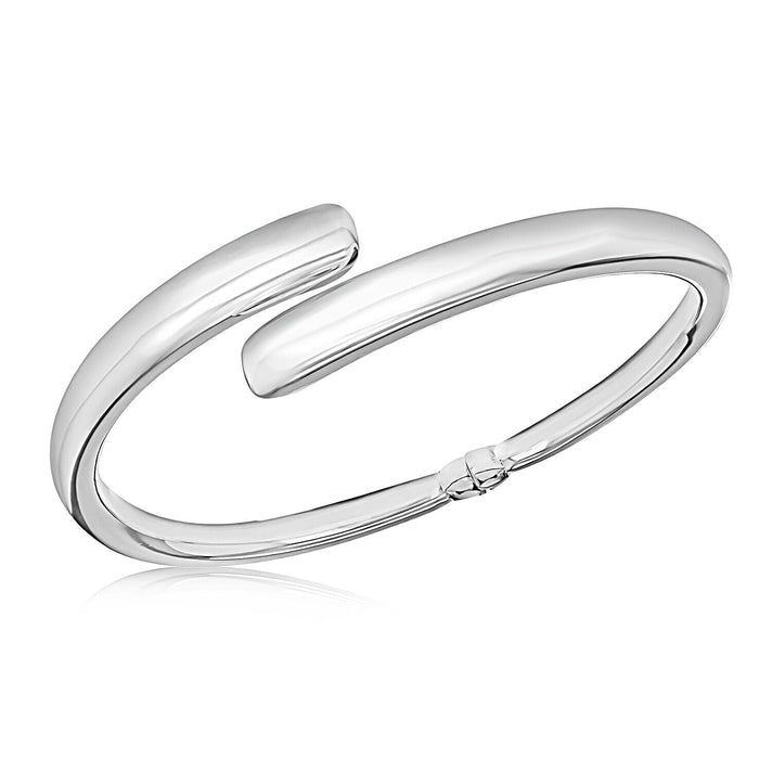 Sterling Silver Crossover Hinged Bangle (Size - 6-7) 7312524 1