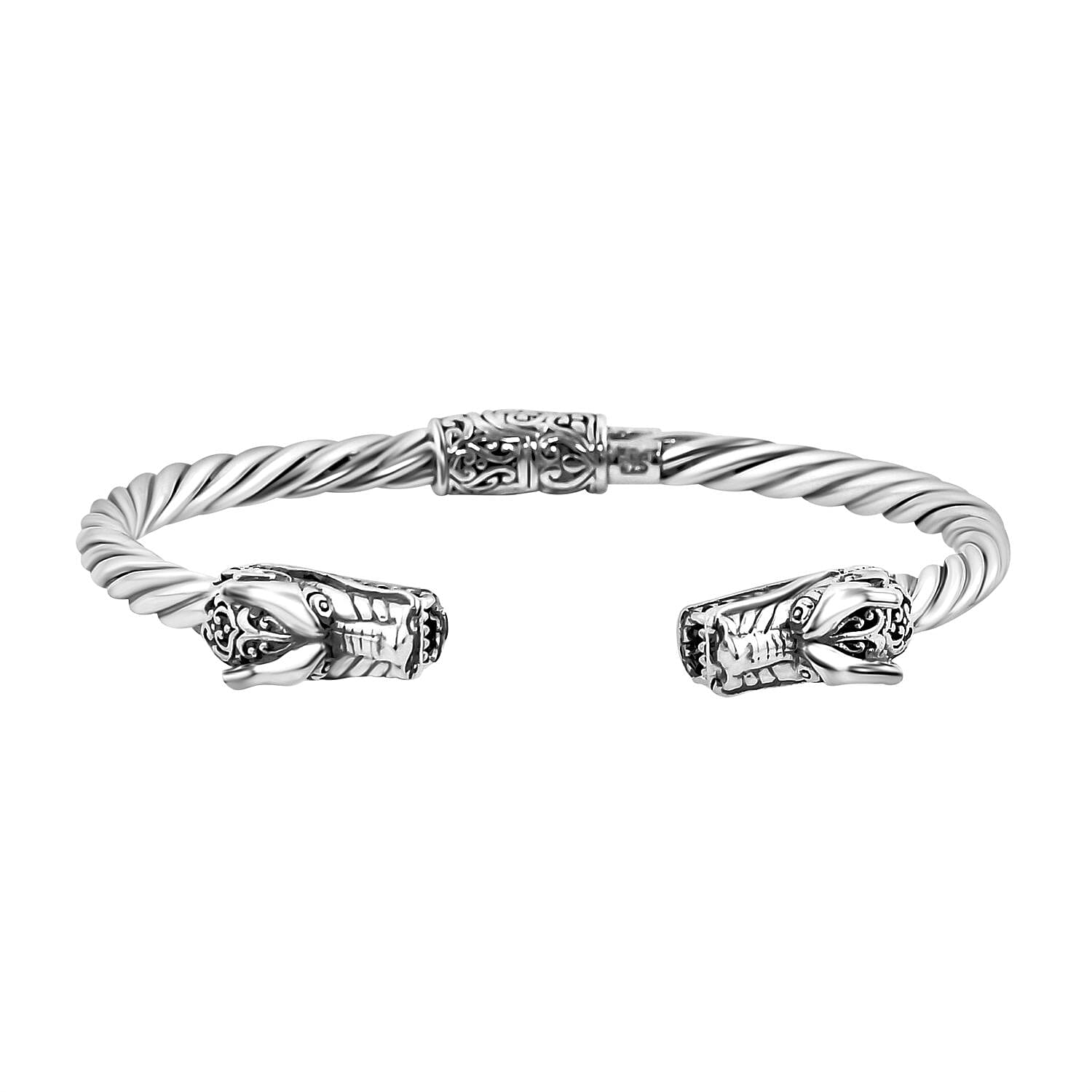 Royal Bali Collection - Sterling Silver Cuff Bangle (Size 7), Silver Wt. 21.30 Gms 7689665 0