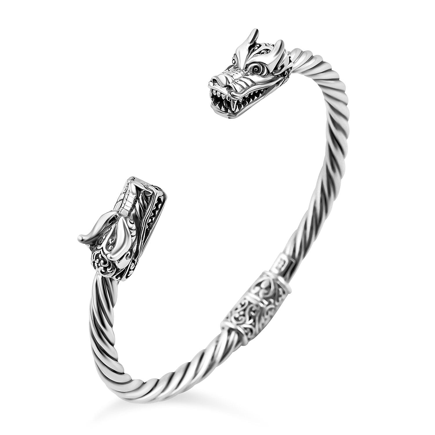 Royal Bali Collection - Sterling Silver Cuff Bangle (Size 7), Silver Wt. 21.30 Gms 7689665 3