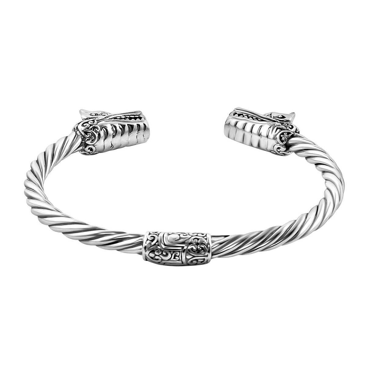 Royal Bali Collection - Sterling Silver Cuff Bangle (Size 7), Silver Wt. 21.30 Gms 7689665 4