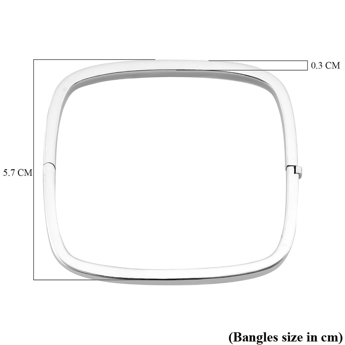 Treasures of Siam - Sterling Silver Bangle (Size - 7), Silver Wt.16.50 Gms. 8194445 4
