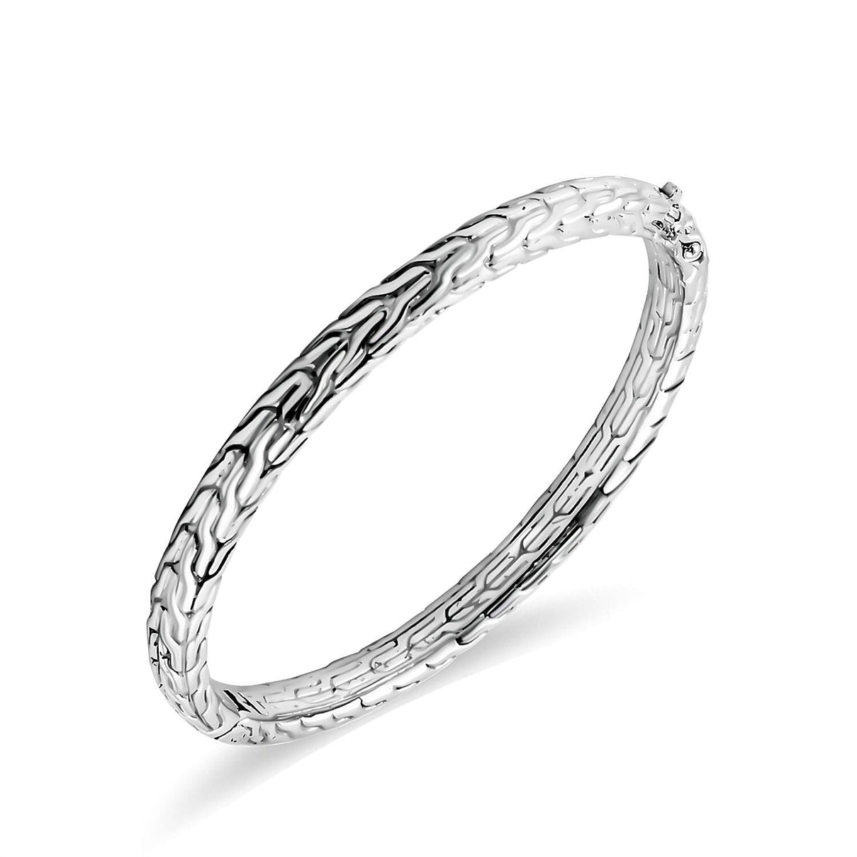 Royal Bali - Sterling Silver Tulang Naga Bangle (Size - 7.25), Silver Wt. 22 Gms 7656245 4