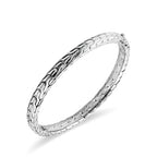 Royal Bali - Sterling Silver Tulang Naga Bangle (Size - 7.25), Silver Wt. 22 Gms