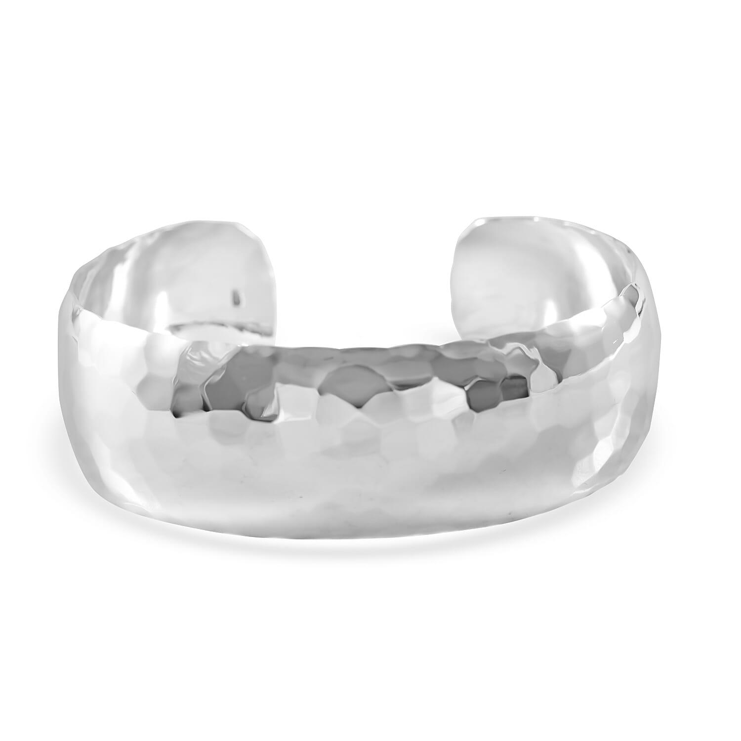 JCK Vegas Closeout - Sterling Silver Cuff Bangle (Size 7.5 - 8), Silver Wt. 22.50 Gms 7801550 0