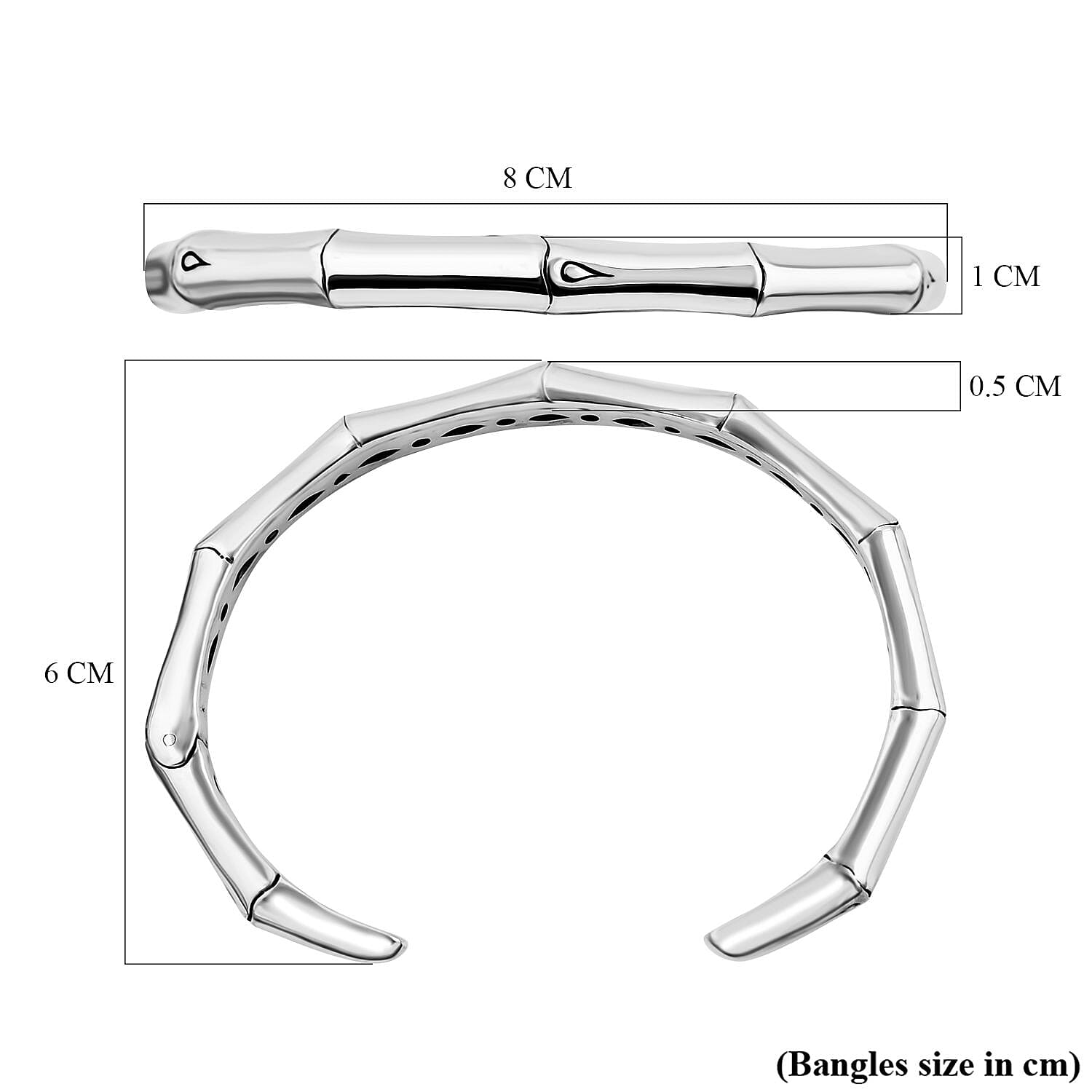 Thai Silver Bamboo Bangle 7750539 6