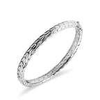 Royal Bali Collection - Sterling Silver Tulang Naga Bangle (Size 7.5) Silver Wt. 24.75 Gms.