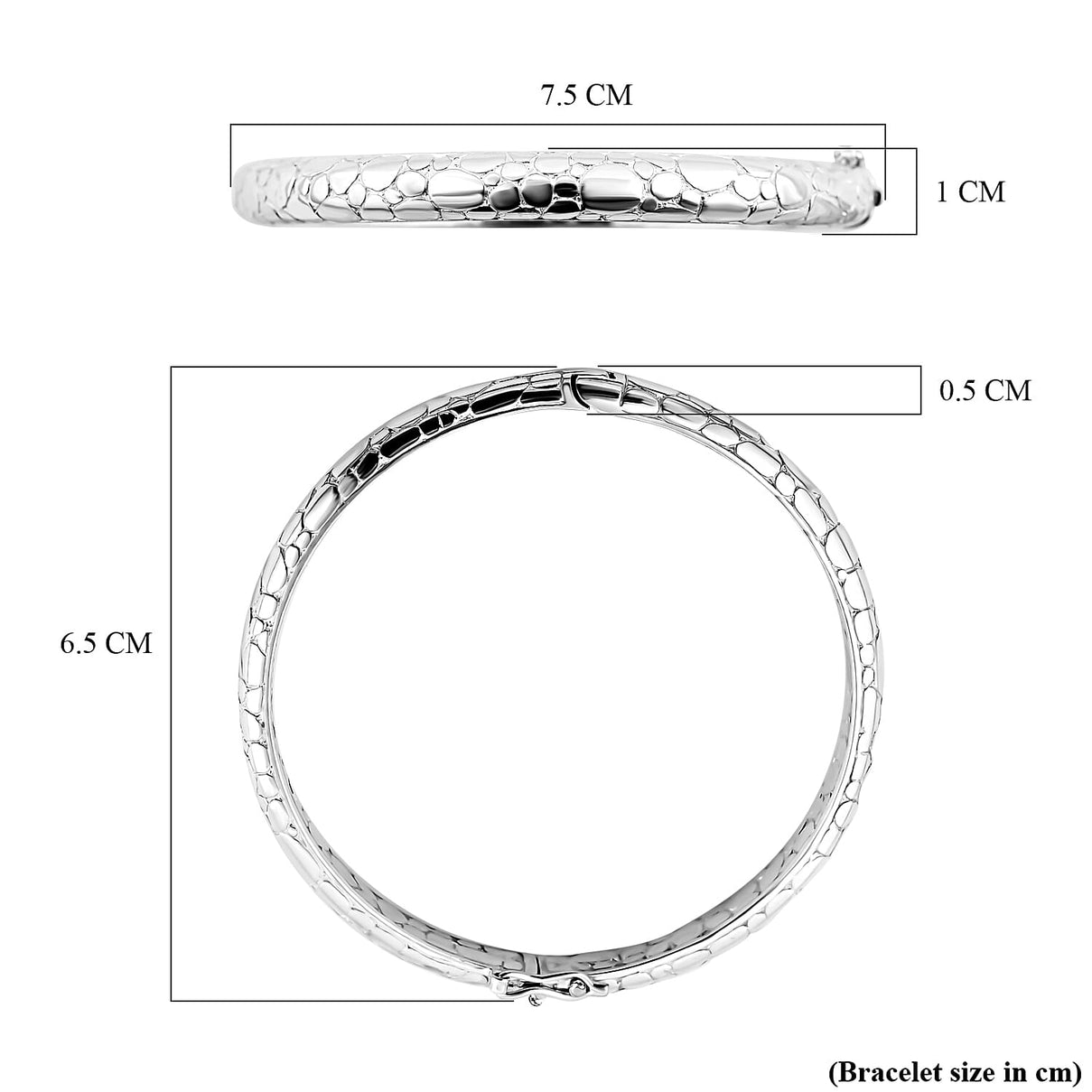 Royal Bali Collection - Sterling Silver Pebble Bangle 7749446 12