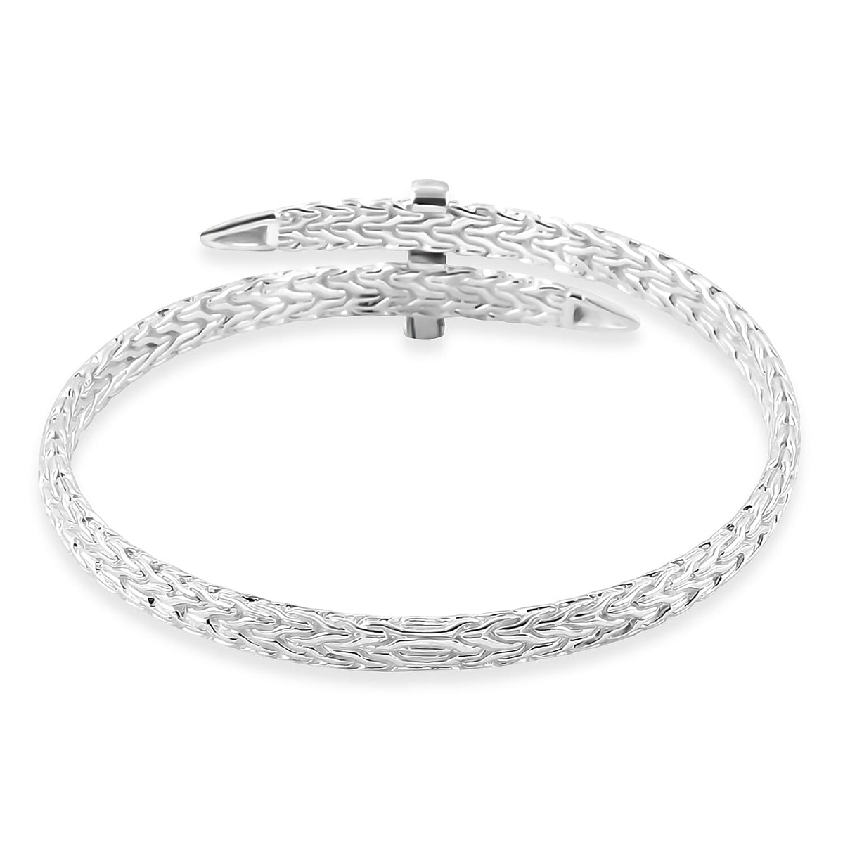 Royal Bali Collection Handmade Sterling Silver Yudapati Bangle (Size- 7.5) 8055818 4